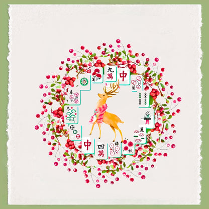 Holiday Mahjong Tea Towel Collection