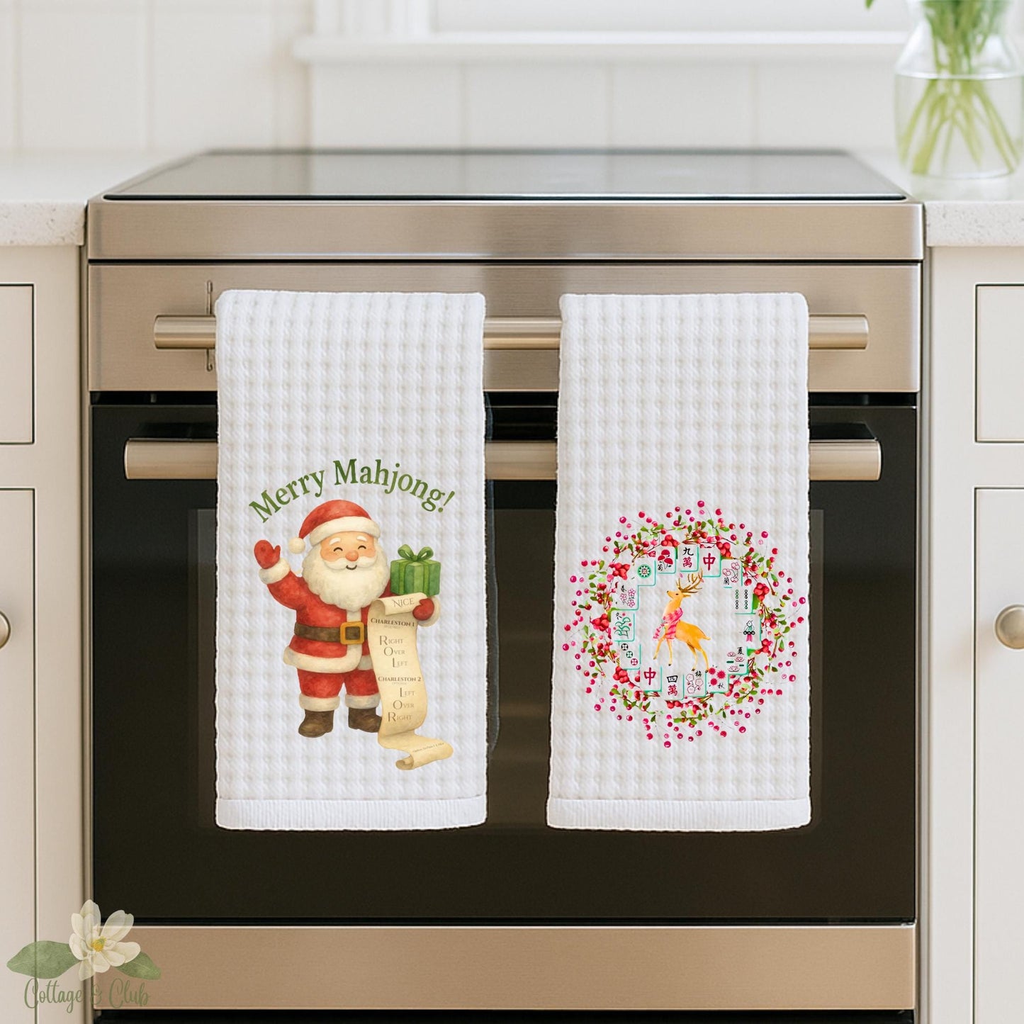 Holiday Mahjong Tea Towel Collection