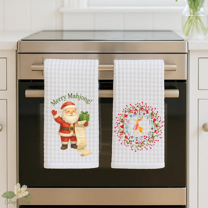 Holiday Mahjong Tea Towel Collection