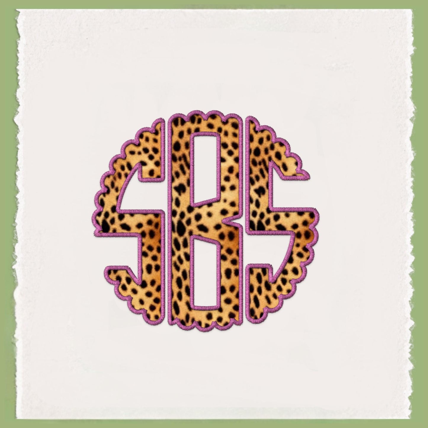 Christmas Cheetah Pink and Green Tea Towel Collection