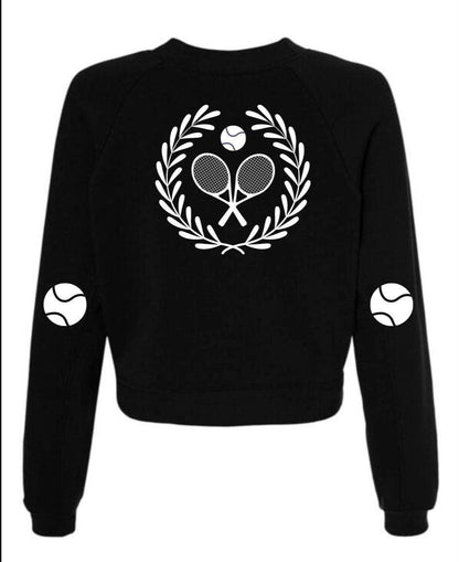 Monogram Personalized Tennis Club Crest Crew Sweatshirt