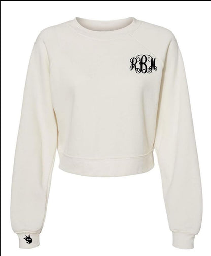 Monogram Personalized Tennis Club Crest Crew Sweatshirt