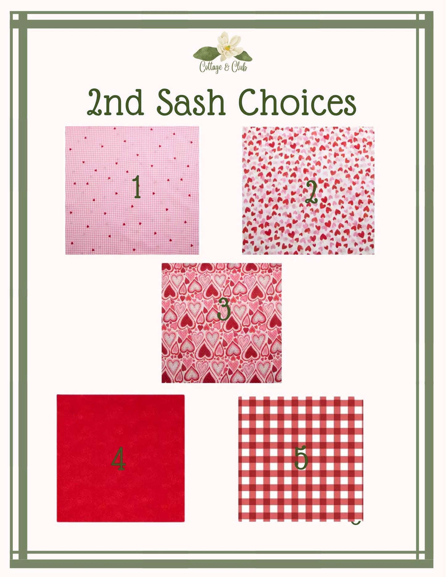 Valentine's Cupid Embroidered Wreath Sash | Personalized Door Decor