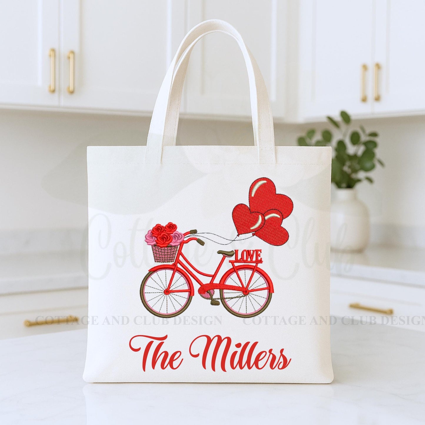Valentine's Personalized Double-Sided Tote Bag | Custom Canvas Carryall
