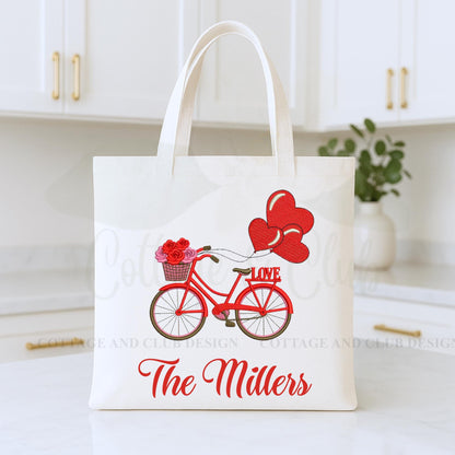 Valentine's Personalized Double-Sided Tote Bag | Custom Canvas Carryall