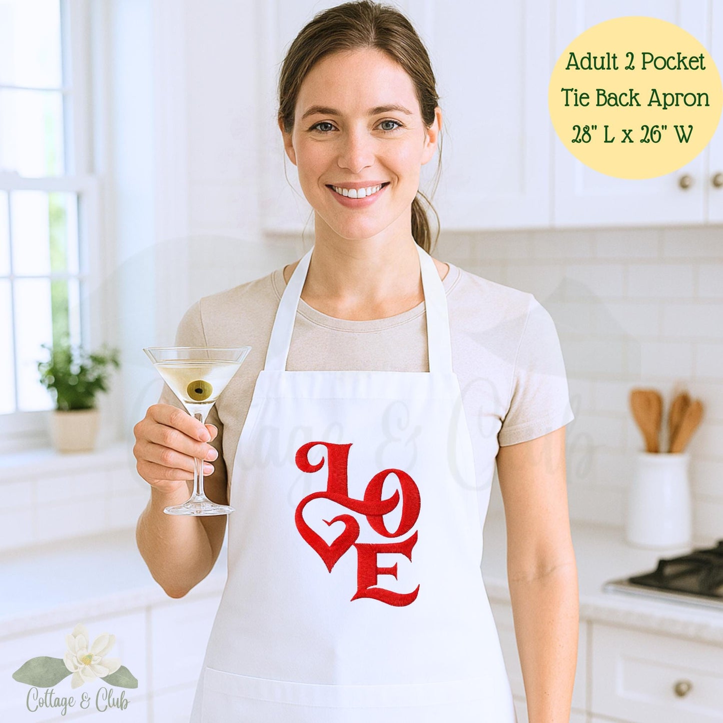 Valentine's Day or Date Night Custom Kitchen Apron