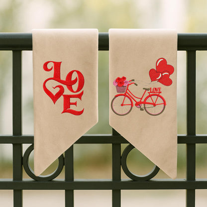 Valentine's Cupid Embroidered Wreath Sash | Personalized Door Decor