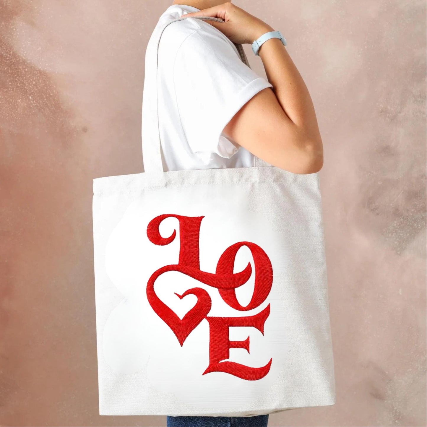 Valentine's Personalized Double-Sided Tote Bag | Custom Canvas Carryall