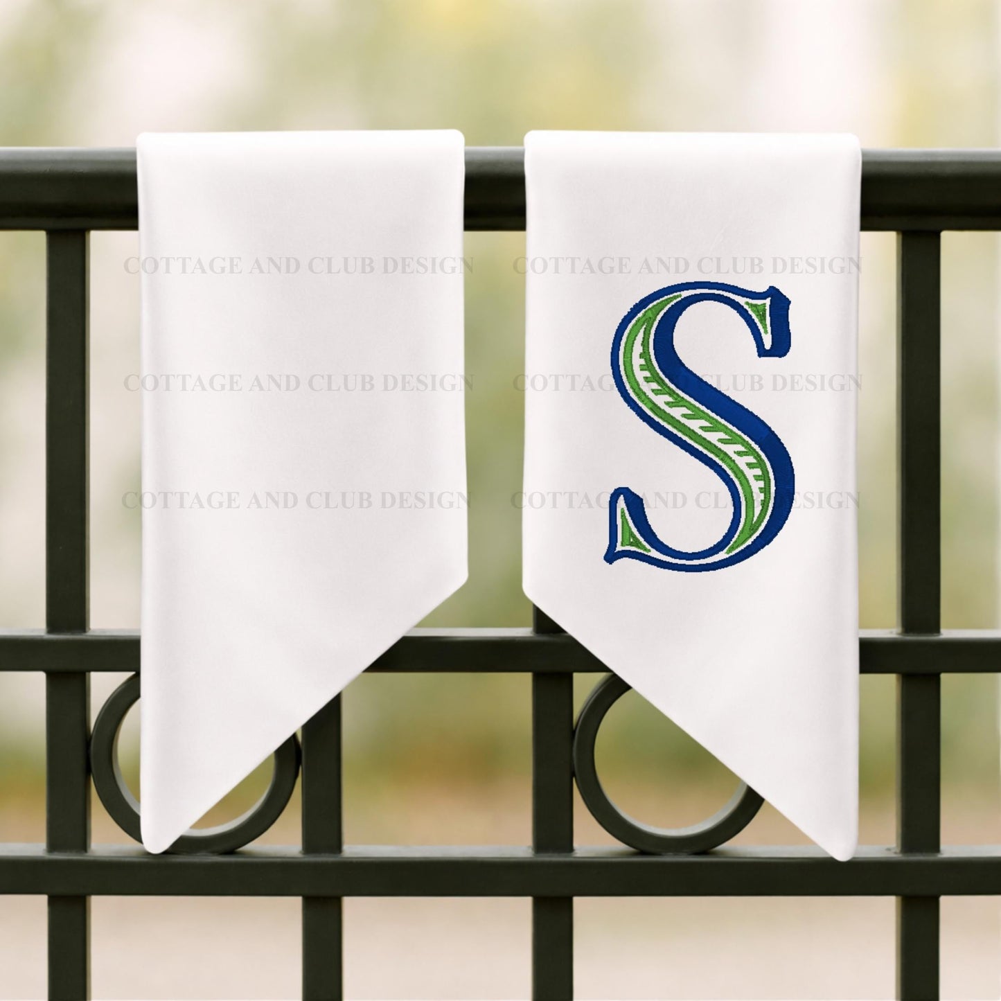 Monogram Wreath Sash, Wreath Sash For Front Door, Embroidered Front Door Bow, Initial Door Sash, Monogram Wreath Ribbon,Wreath Scarf