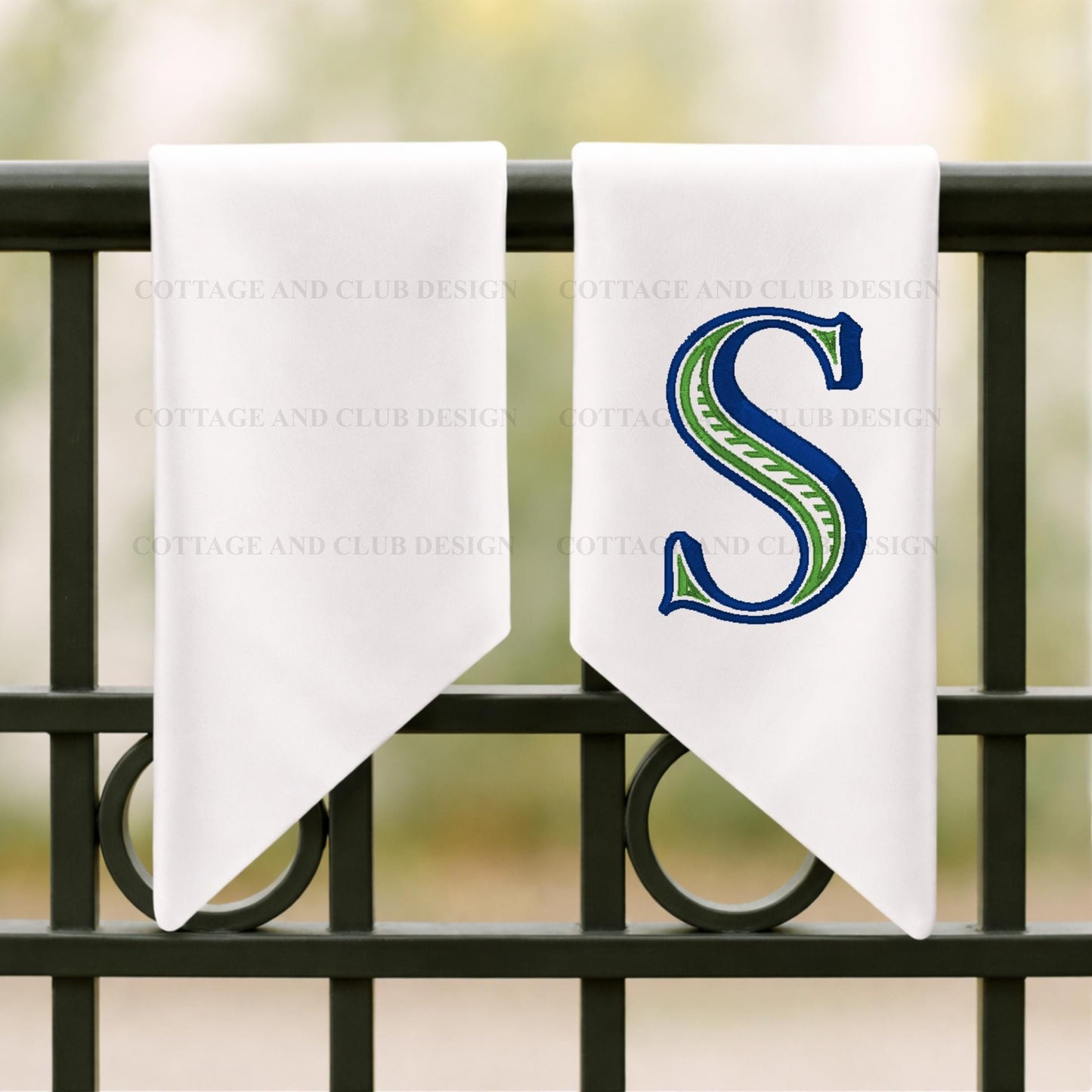 Monogram Wreath Sash, Wreath Sash For Front Door, Embroidered Front Door Bow, Initial Door Sash, Monogram Wreath Ribbon,Wreath Scarf