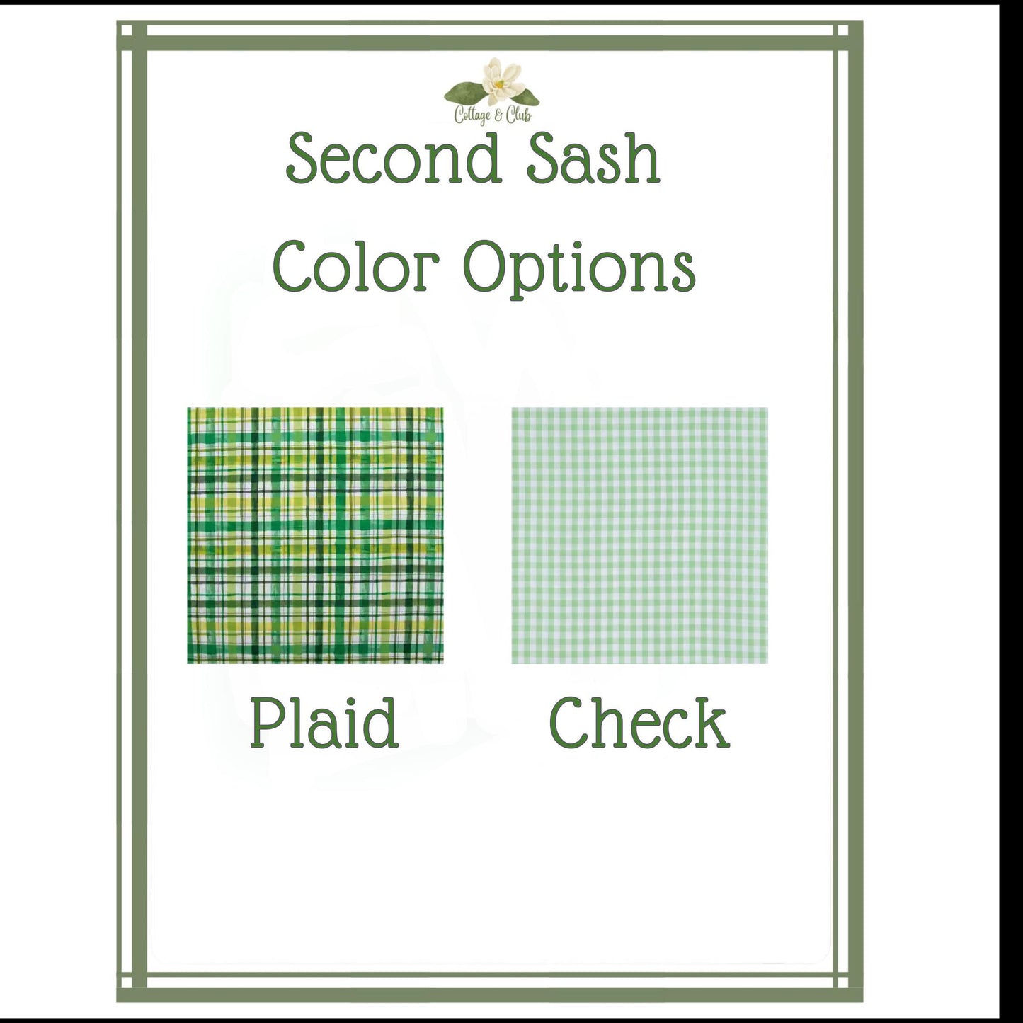 Embroidered St. Patrick's Day Wreath Sash