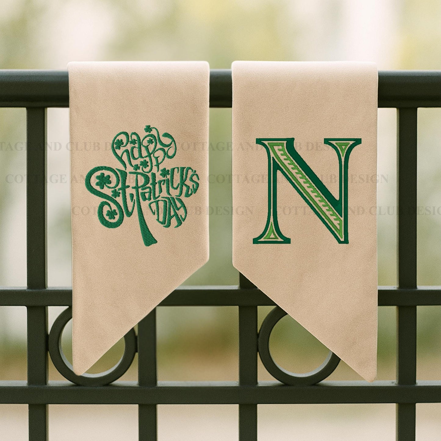 Embroidered St. Patrick's Day Wreath Sash