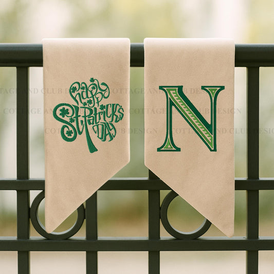 Embroidered St. Patrick's Day Wreath Sash
