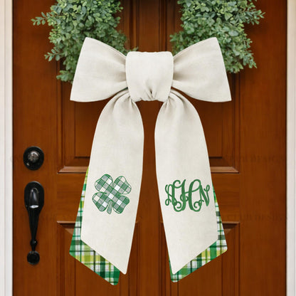 Embroidered St. Patrick's Day Wreath Sash