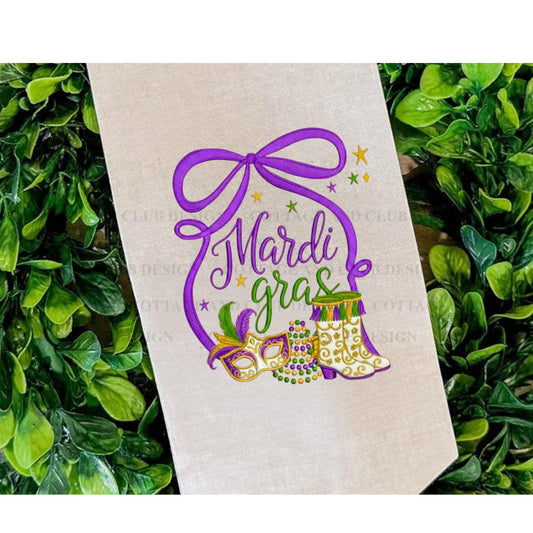 Mardi Gras Personalized Embroidered Wreath Sash
