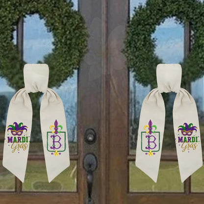 Mardi Gras Personalized Embroidered Wreath Sash