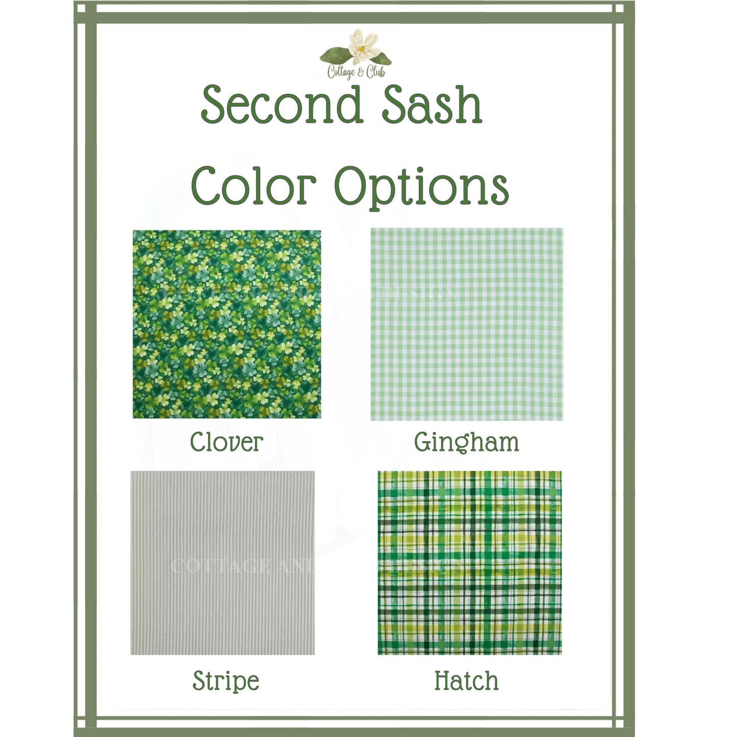 St. Patrick's Day Embroidered Bunny Couple Wreath Sash, Easter Bunny Monogram Spring Door Hanger, Linen Decor