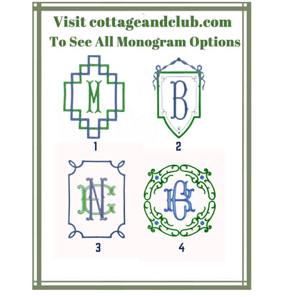 Blue & White Bunny Easter Topiary Monogram Chinoiserie Wreath Sash