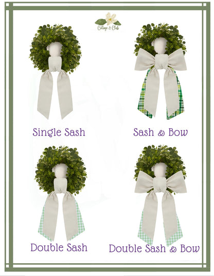 St. Patrick's Day Irish Celtic Embroidered Wreath Sash - Choose From 8 Designs & over 30 Monogram Fonts