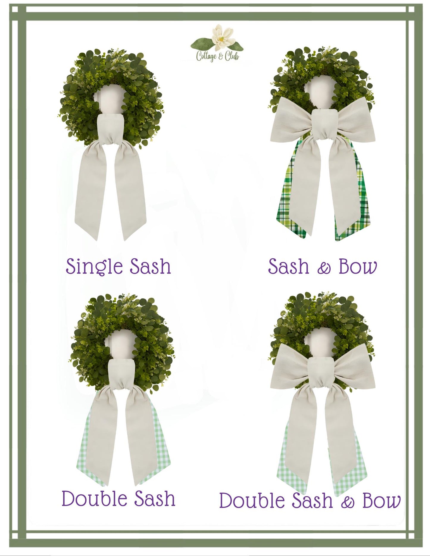St. Patrick's Day Irish Celtic Embroidered Wreath Sash - Choose From 8 Designs & over 30 Monogram Fonts