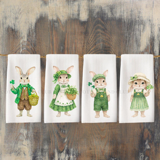 St. Patrick's Day Bunny Tea Towels