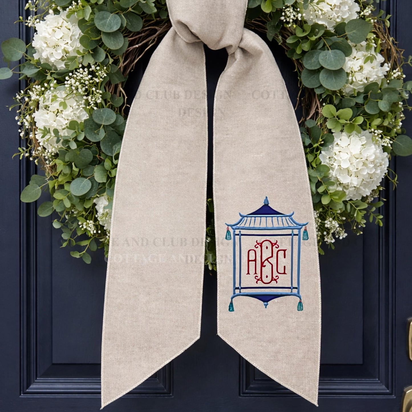 Embroidered Eastern Theme Wreath Sash Collection