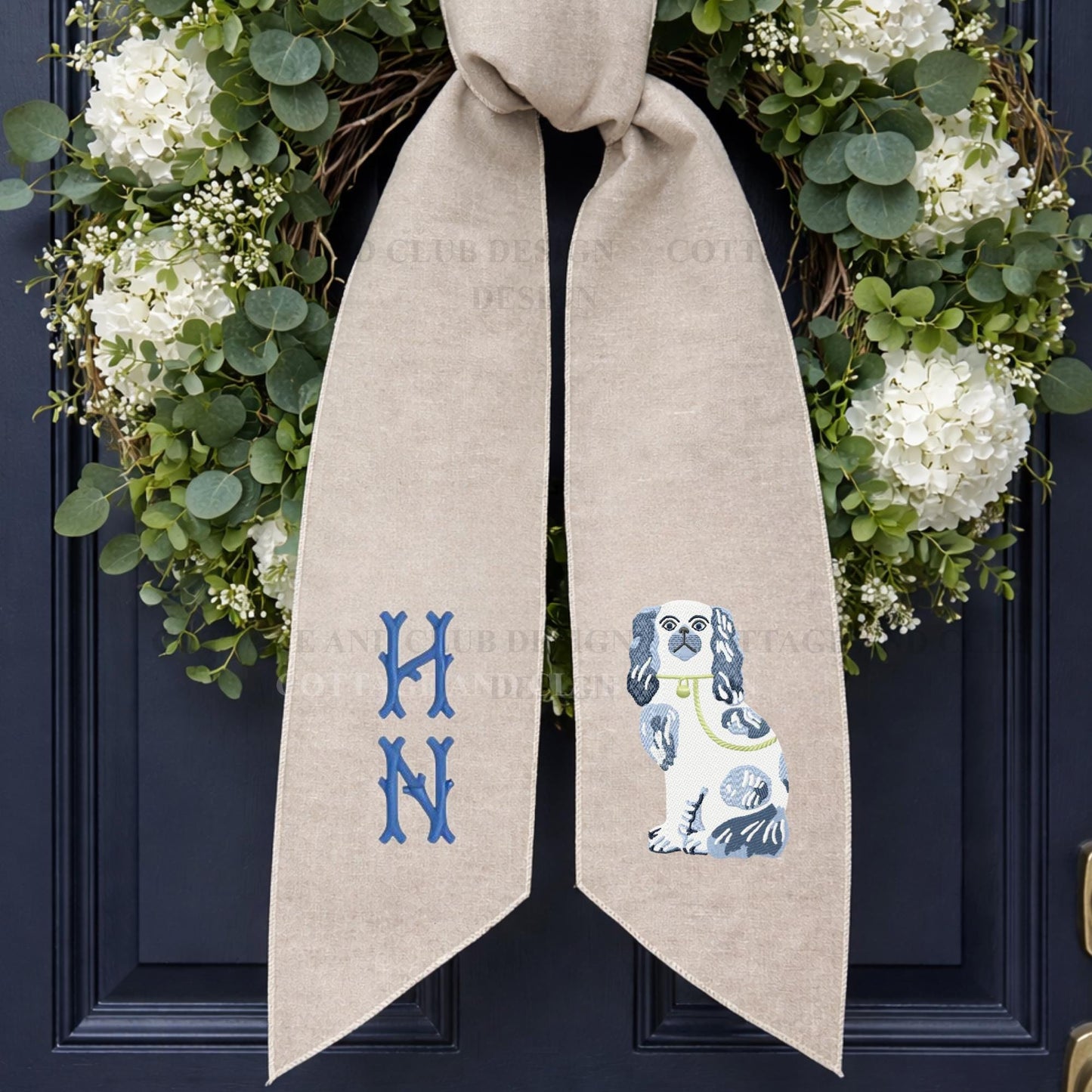Embroidered Eastern Theme Wreath Sash Collection