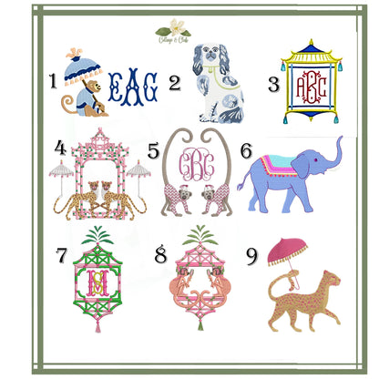 Embroidered Eastern Theme Wreath Sash Collection