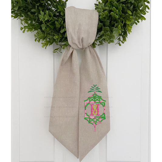 Embroidered Eastern Theme Wreath Sash Collection