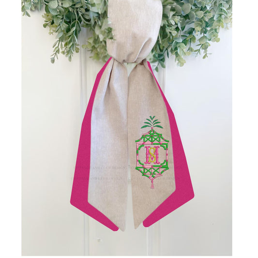 Embroidered Eastern Theme Wreath Sash Collection
