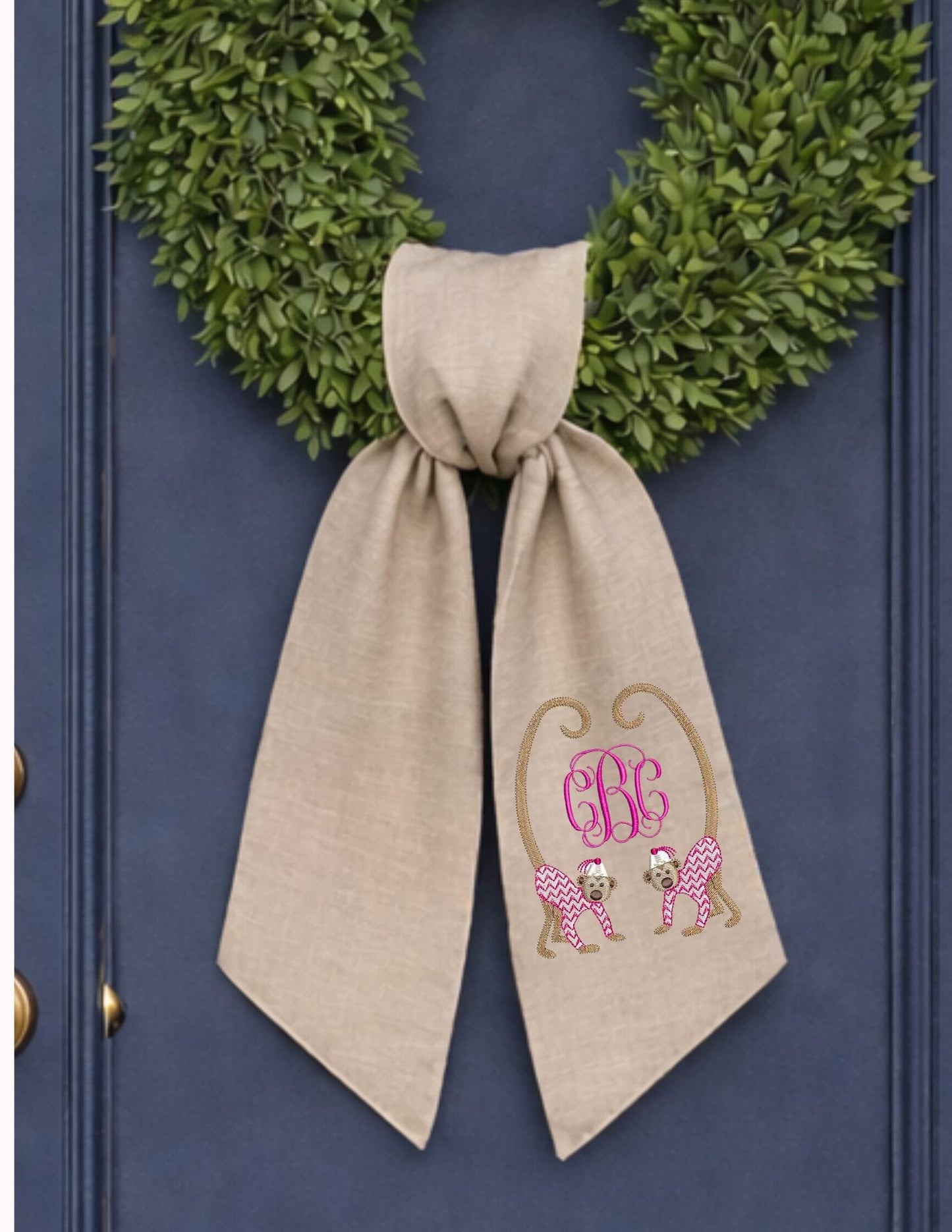 Embroidered Eastern Theme Wreath Sash Collection