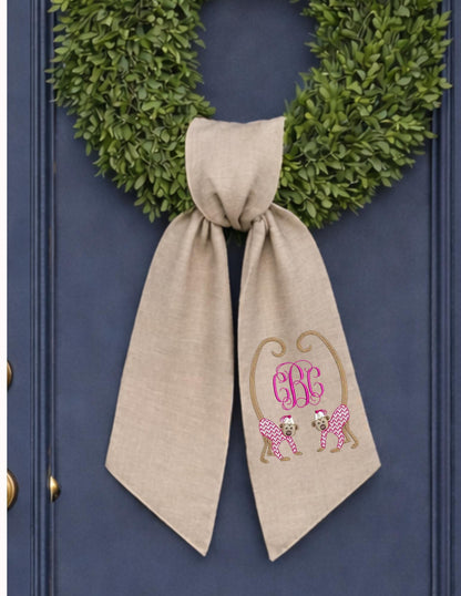 Embroidered Eastern Theme Wreath Sash Collection