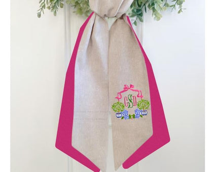 Ginger Jar & Topiary Theme Wreath Sash Collection