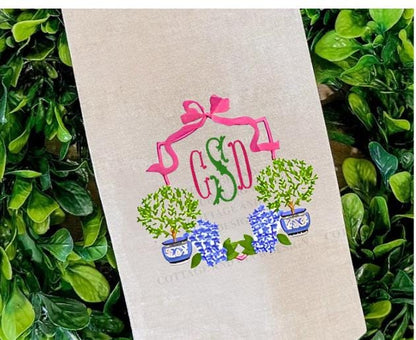 Ginger Jar & Topiary Theme Wreath Sash Collection