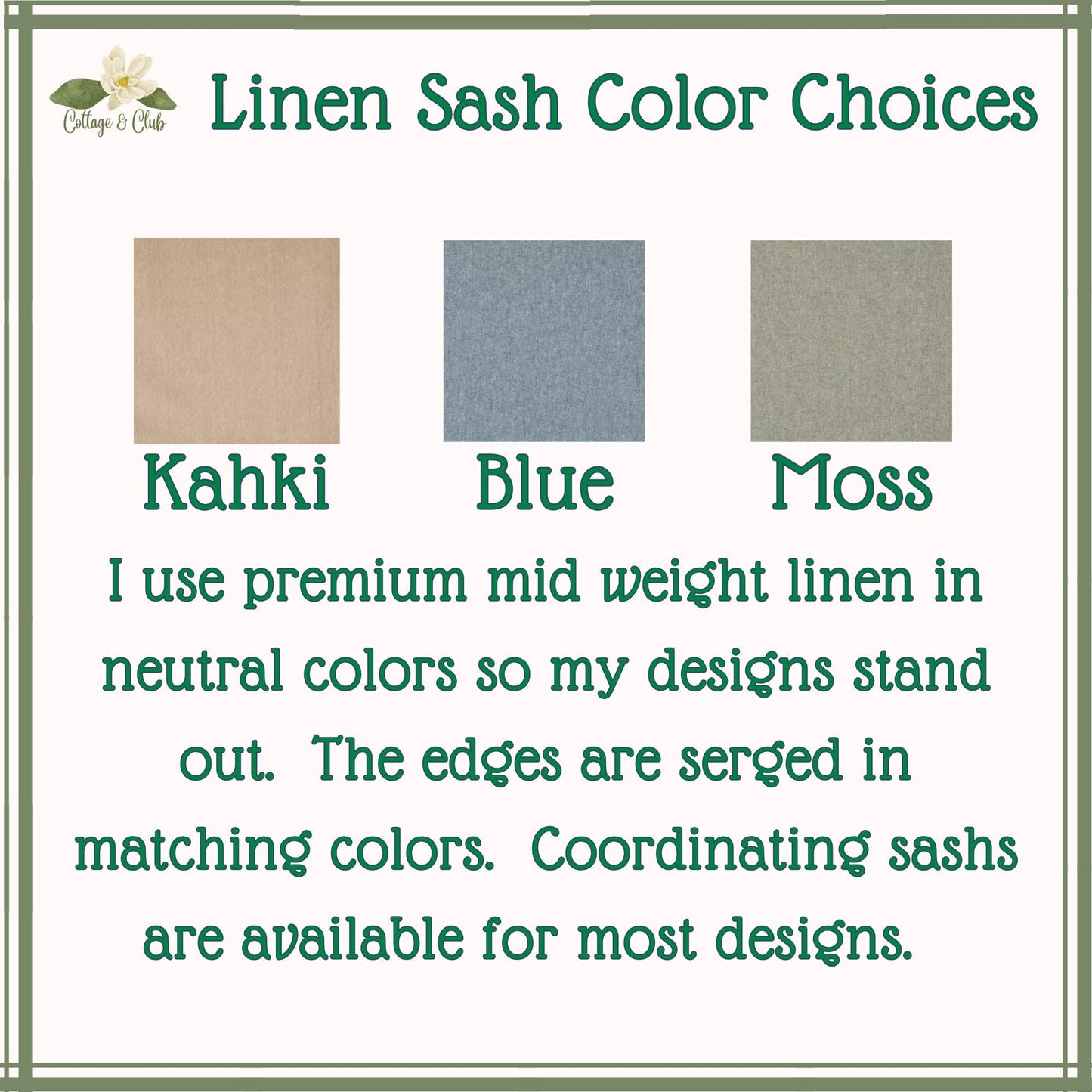 Spring Golf Agusta Tournament Green Jacket Embroidered Wreath Sash