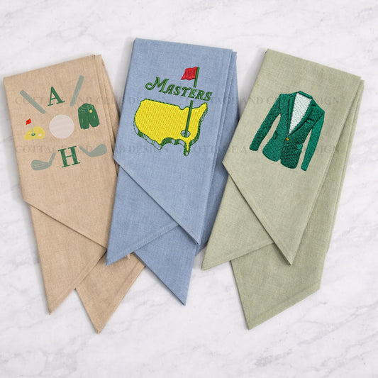 Spring Golf Agusta Tournament Green Jacket Embroidered Wreath Sash