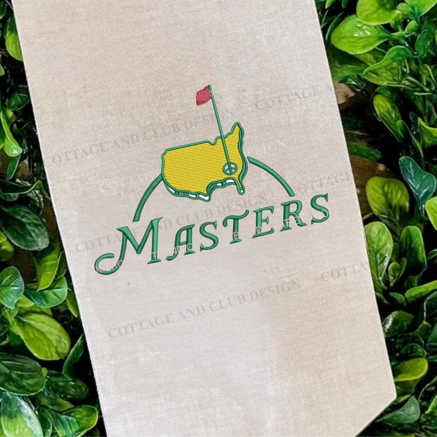 Spring Golf Agusta Tournament Green Jacket Embroidered Wreath Sash