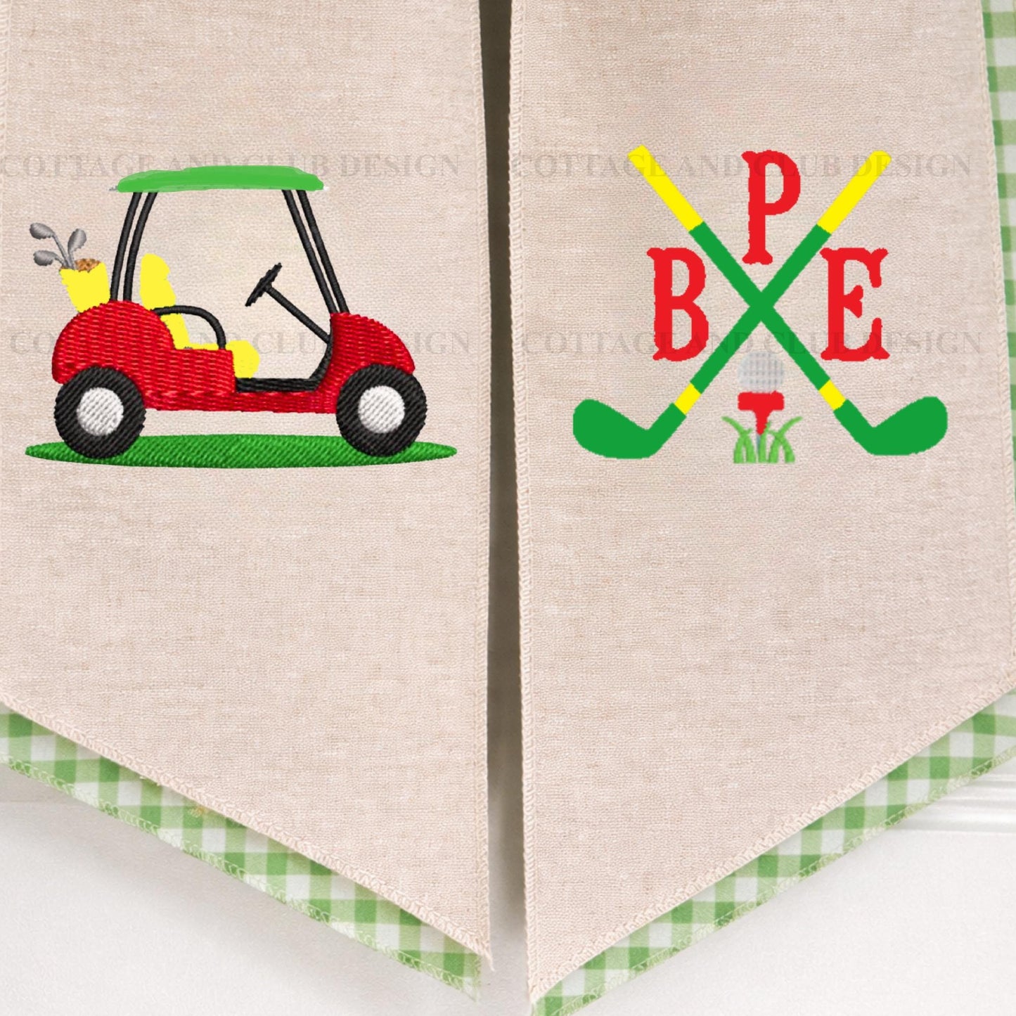 Spring Golf Agusta Tournament Green Jacket Embroidered Wreath Sash