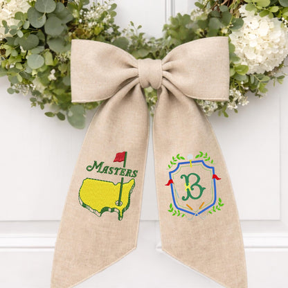 Spring Golf Agusta Tournament Green Jacket Embroidered Wreath Sash