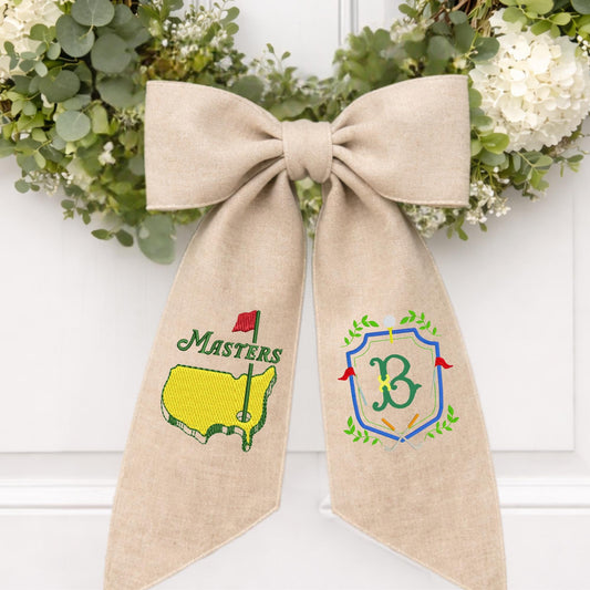 Spring Golf Agusta Tournament Green Jacket Embroidered Wreath Sash