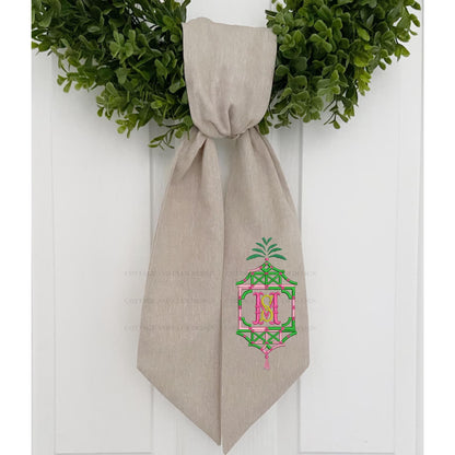 Embroidered Eastern Theme Wreath Sash Collection