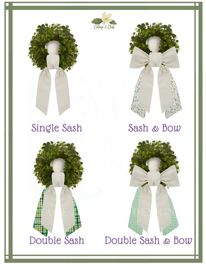 Embroidered Eastern Theme Wreath Sash Collection