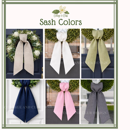 Ginger Jar & Topiary Theme Wreath Sash Collection