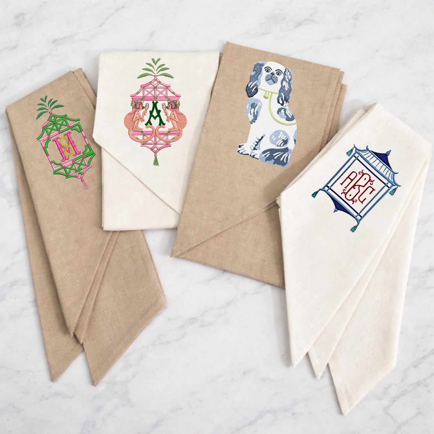Embroidered Eastern Theme Wreath Sash Collection