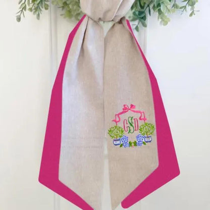 Ginger Jar & Topiary Theme Wreath Sash Collection