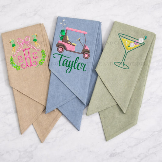 Ladies Golf Wreath Sash