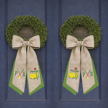 Spring Golf Agusta Tournament Green Jacket Embroidered Wreath Sash