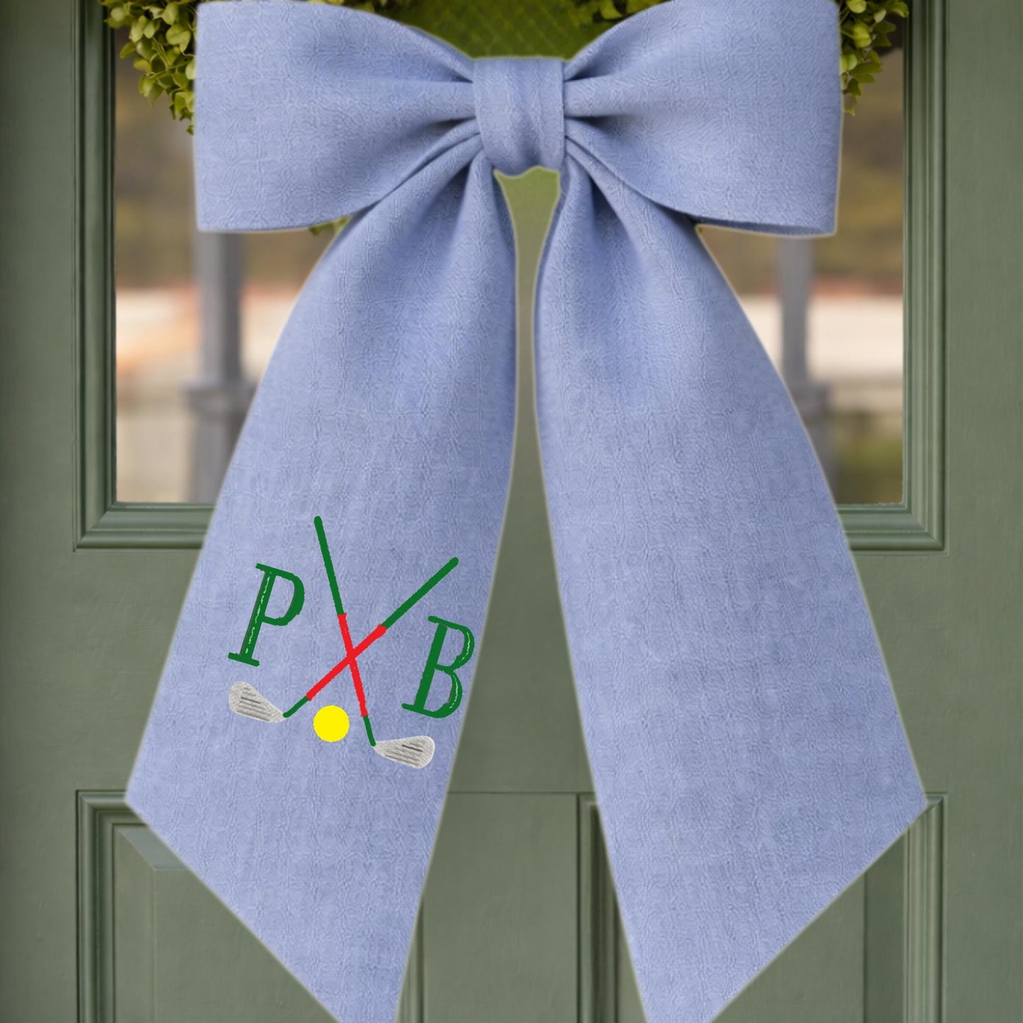 Ladies Spring Golf Monogrammed Personalized Embroidered Wreath Sash