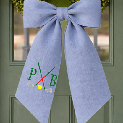 Ladies Spring Golf Monogrammed Personalized Embroidered Wreath Sash
