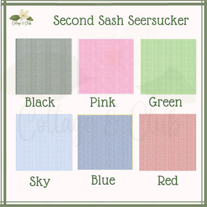 Hydrangea Spring Monogrammed Personalized Embroidered Wreath Sash
